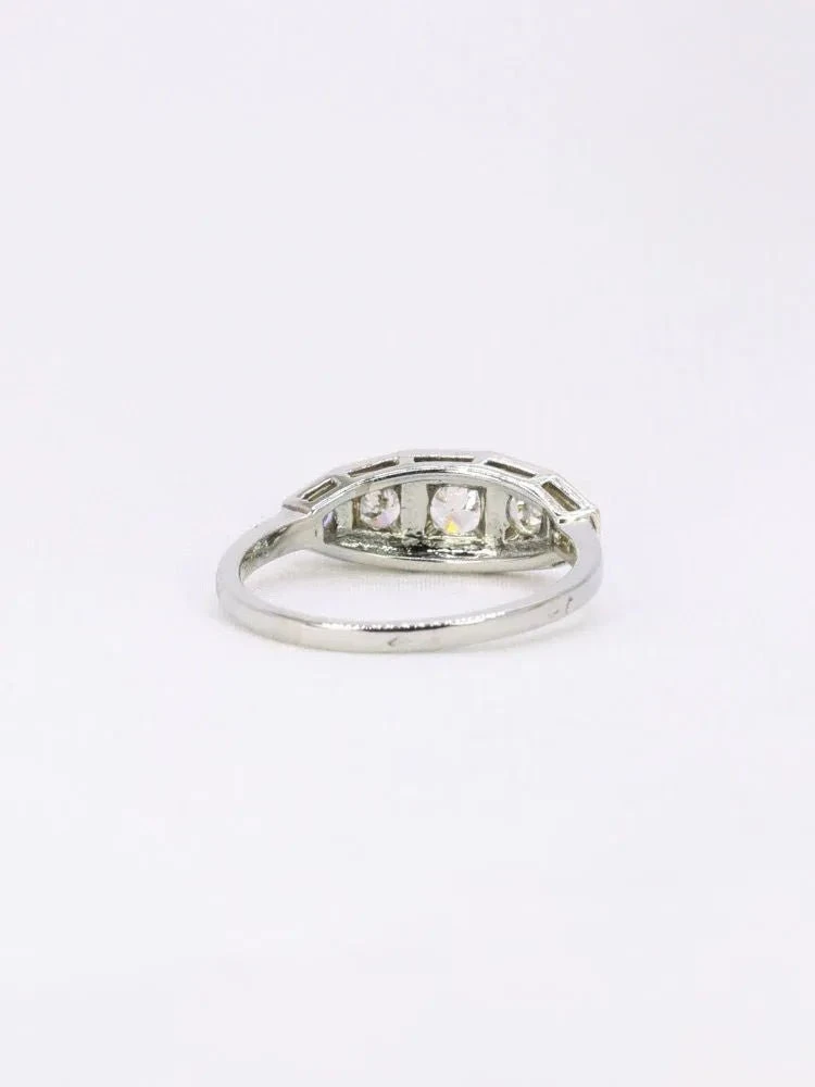 Bague Art Deco Diamants Taille Ancienne 6 Bague Art Deco Diamants Taille Ancienne – Image 6