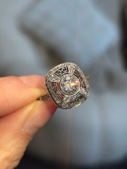 Bague Art Déco En Or Et Diamants -Castafiore Boutique bague art deco en or et diamants 132874