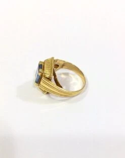 Bague Art Déco En Or Rose Et Spinelle Bleu 11 Bague Art Déco En Or Rose Et Spinelle Bleu -Castafiore Boutique bague art deco en or rose et spinelle bleu 183248