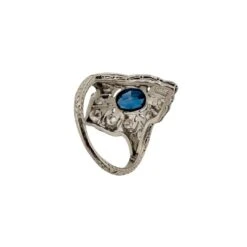 Bague En Platine Et Saphir -Castafiore Boutique bague art deco en platine et saphir 201898