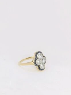Bague Art Déco Or Diamants Saphirs Calibrés -Castafiore Boutique bague art deco or diamants saphirs calibres 722551