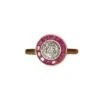 Bague Art Déco Ronde Rubis Et Diamants -Castafiore Boutique bague art deco ronde rubis et diamants 886785