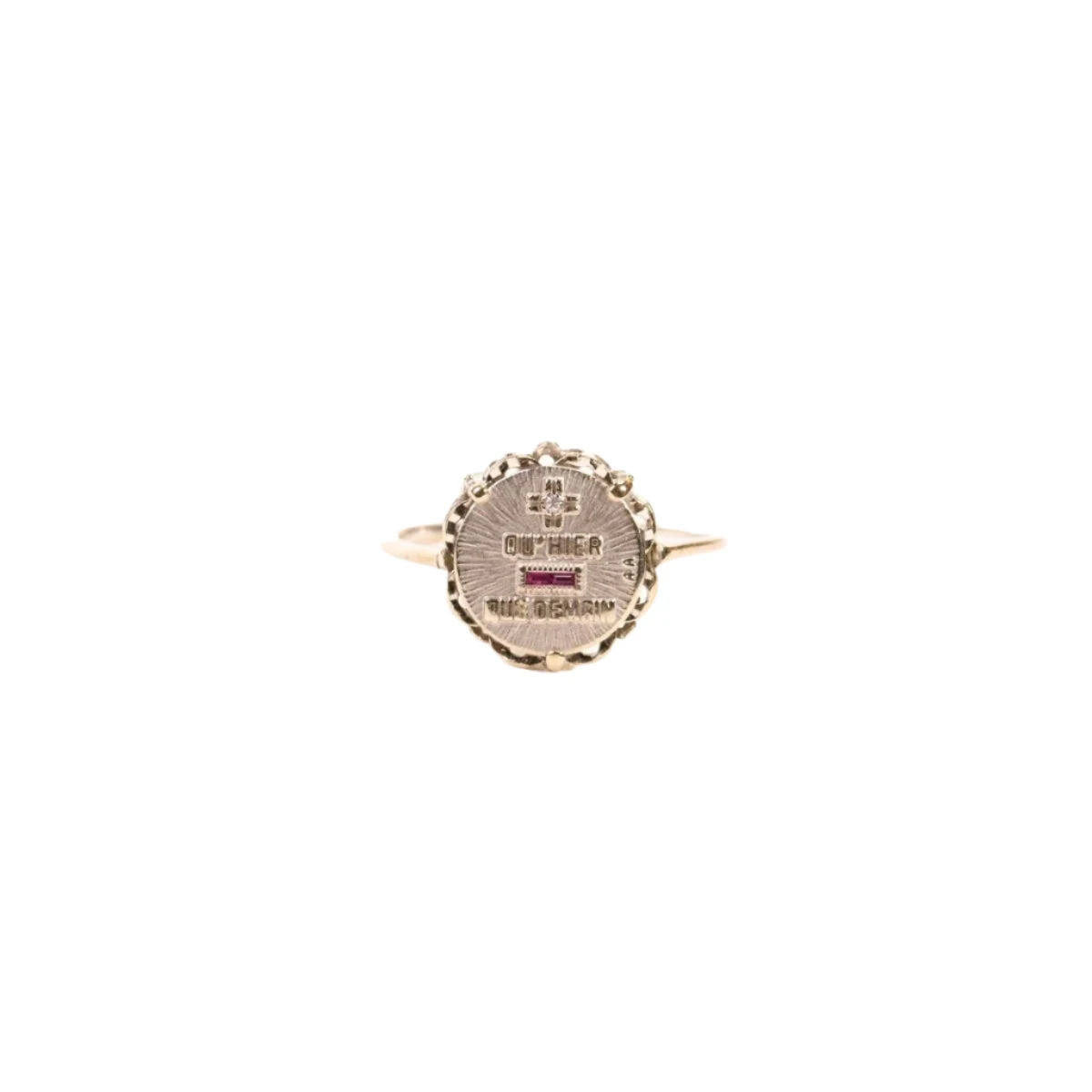 Bague AUGIS Diamant Rubis Or Blanc 1 Bague AUGIS Diamant Rubis Or Blanc