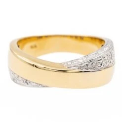 Bague BALMAIN En Or Jaune, Or Blanc Et Diamants
