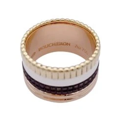 Miller Bague Bandeau BOUCHERON "Quatre Classique Large" En Ors Et PVD -Castafiore Boutique bague bandeau boucheron quatre classique large en ors et pvd 494670