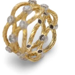 Bague Bandeau BUCCELLATI GianMaria En Or Jaune, Or Blanc Et Diamants 10 Bague Bandeau BUCCELLATI GianMaria En Or Jaune, Or Blanc Et Diamants -Castafiore Boutique bague bandeau buccellati gianmaria en or jaune or blanc et diamants 374311