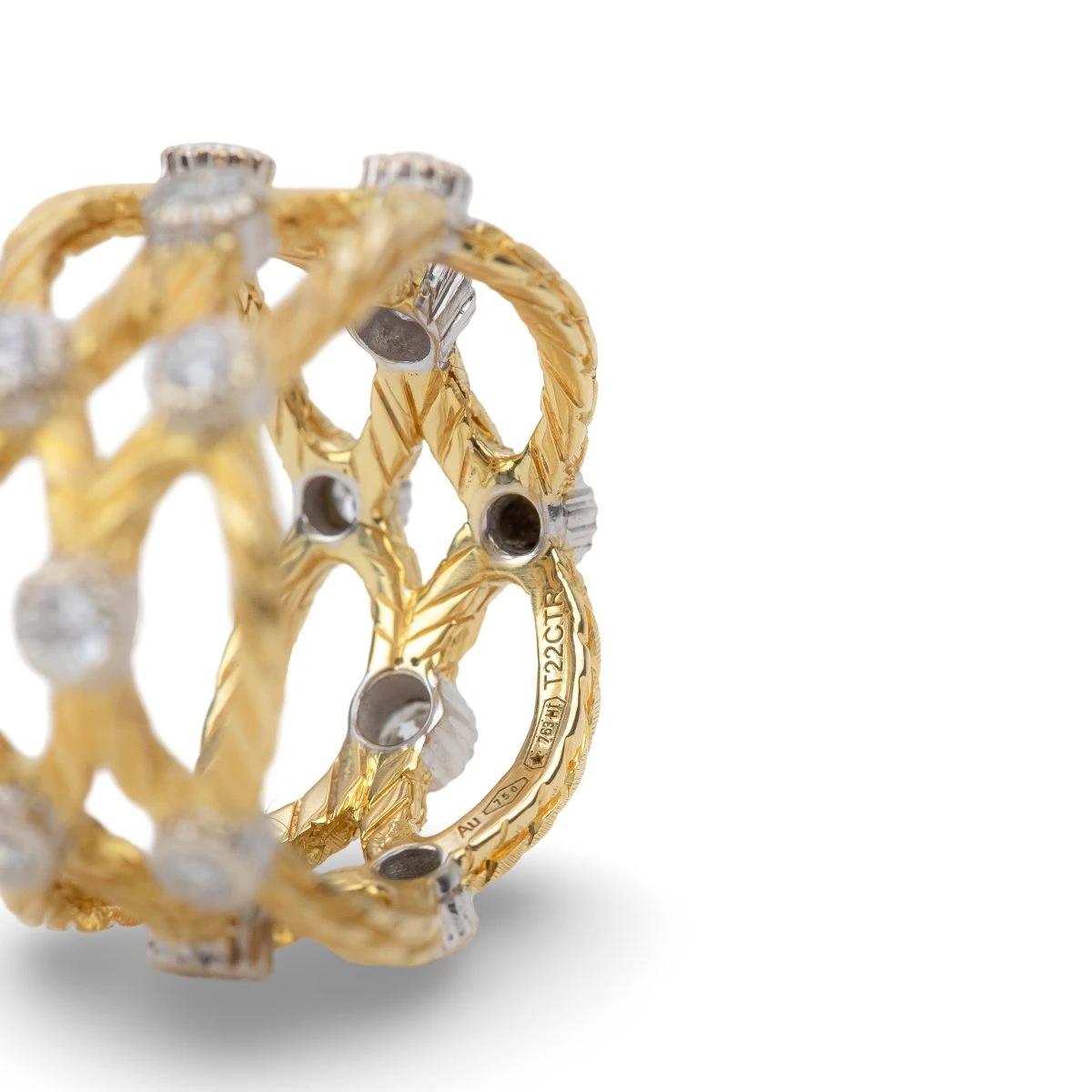 Bague Bandeau BUCCELLATI GianMaria En Or Jaune, Or Blanc Et Diamants 6 Bague Bandeau BUCCELLATI GianMaria En Or Jaune, Or Blanc Et Diamants â Image 6