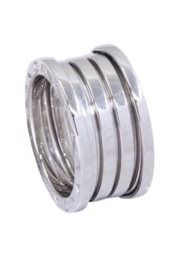 Bague Bandeau BVLGARI "B.zero1" En Or Blanc -Castafiore Boutique bague bandeau bvlgari bzero1 en or blanc 818578