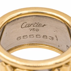 Bague Bandeau CARTIER "Éléphant" En Or Jaune Et Or Blanc -Castafiore Boutique bague bandeau cartier elephant en or jaune et or blanc 872489