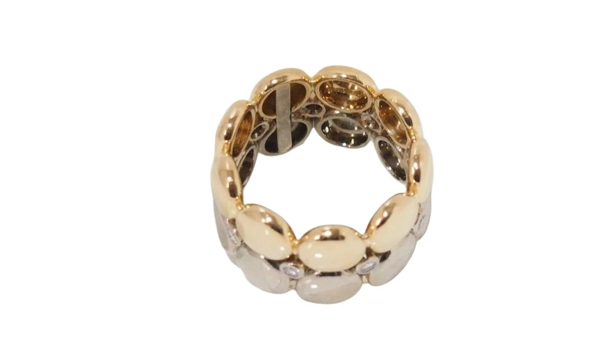 Bague Bandeau CARTIER "HoneyMoon" En Or Blanc, Or Jaune Et Diamants 5 Bague Bandeau CARTIER "HoneyMoon" En Or Blanc, Or Jaune Et Diamants – Image 5