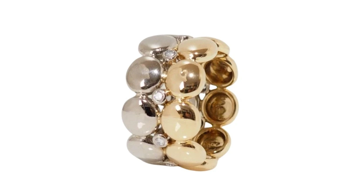 Bague Bandeau CARTIER "HoneyMoon" En Or Blanc, Or Jaune Et Diamants 4 Bague Bandeau CARTIER "HoneyMoon" En Or Blanc, Or Jaune Et Diamants – Image 4