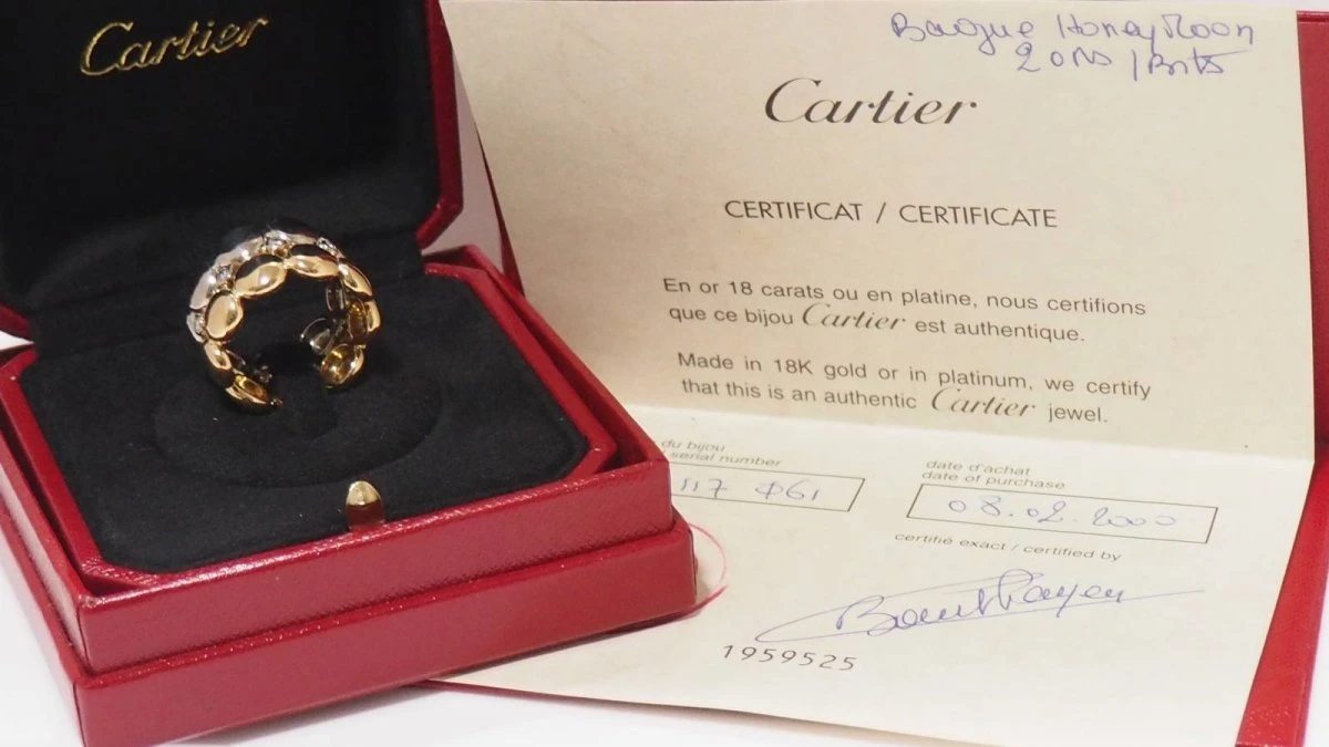 Bague Bandeau CARTIER "HoneyMoon" En Or Blanc, Or Jaune Et Diamants 6 Bague Bandeau CARTIER "HoneyMoon" En Or Blanc, Or Jaune Et Diamants – Image 6