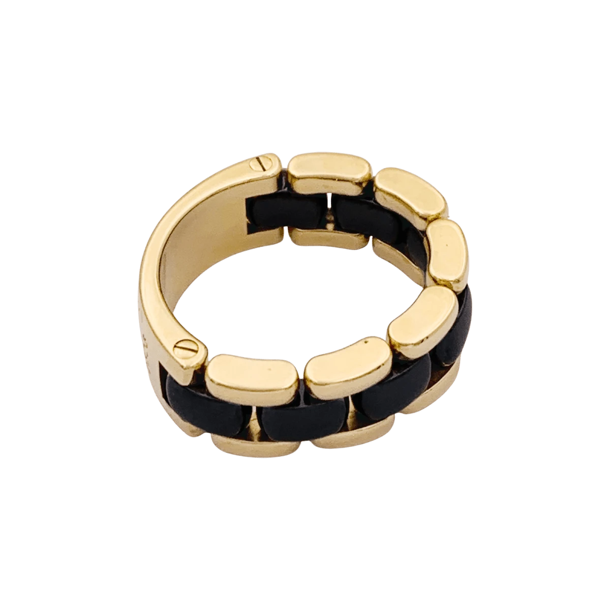 Miller Bague Bandeau CHANEL "Ultra" Or Jaune Et Céramique 5 Miller Bague Bandeau CHANEL "Ultra" Or Jaune Et Céramique – Image 5