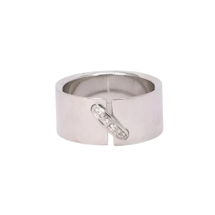 Bague Bandeau CHAUMET "Lien" En Or Blanc Et Diamants 1 Bague Bandeau CHAUMET "Lien" En Or Blanc Et Diamants