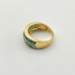 Bague Bandeau Emeraudes Et Diamants Vintage 9 Bague Bandeau Emeraudes Et Diamants Vintage -Castafiore Boutique bague bandeau emeraudes et diamants vintage 100967
