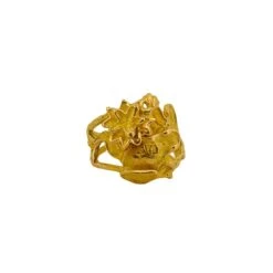 Bague Bandeau EMMANUELLE RICARD En Or Jaune à Décor Floral -Castafiore Boutique bague bandeau emmanuelle ricard en or jaune a decor floral 171482