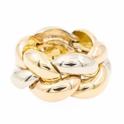 Bague Bandeau En 3 Ors Tressés