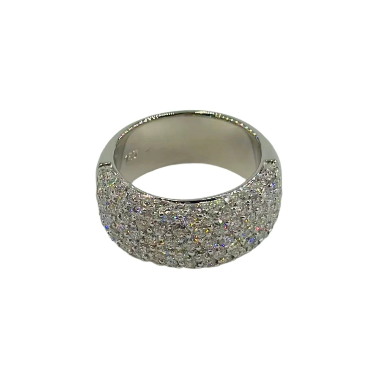 Bague Bandeau En Or Blanc Et Diamants 1 Bague Bandeau En Or Blanc Et Diamants