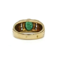 Bague Bandeau En Or, émeraude Et Diamants -Castafiore Boutique bague bandeau en or emeraude et diamants 459232