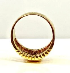 Bague Bandeau En Or Jaune 18 Carats En Rubis Et Diamants -Castafiore Boutique bague bandeau en or jaune 18 carats en rubis et diamants 735900