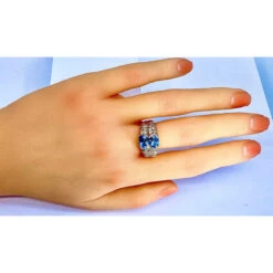 Bague Bandeau En Or Jaune, Topaze Et Diamants -Castafiore Boutique bague bandeau en or jaune 18 caratstopaze et diamants 487104