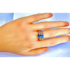 Bague Bandeau En Or Jaune, Topaze Et Diamants -Castafiore Boutique bague bandeau en or jaune 18 caratstopaze et diamants 638803