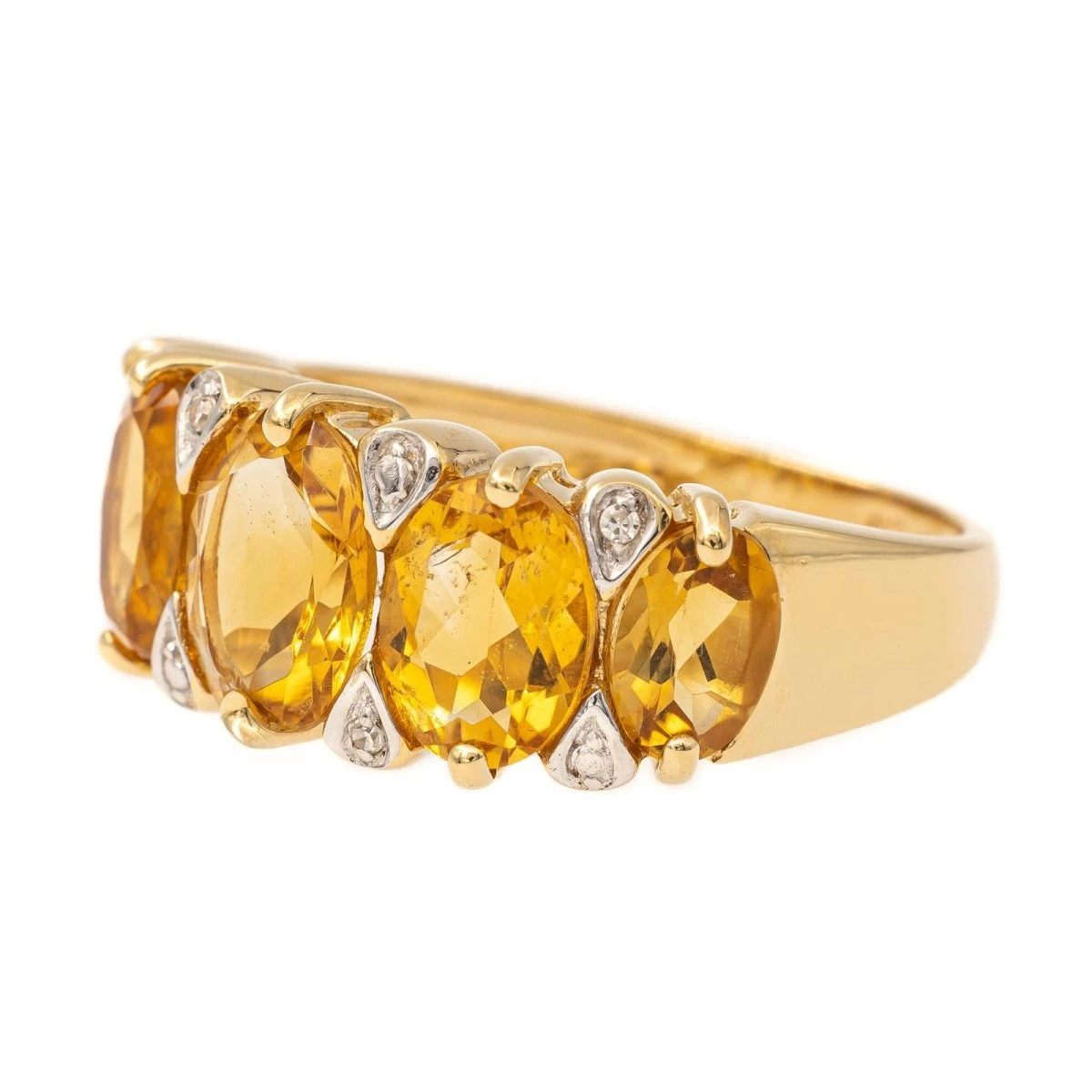 Bague Bandeau En Or Jaune Et Citrine 7 Bague Bandeau En Or Jaune Et Citrine – Image 7