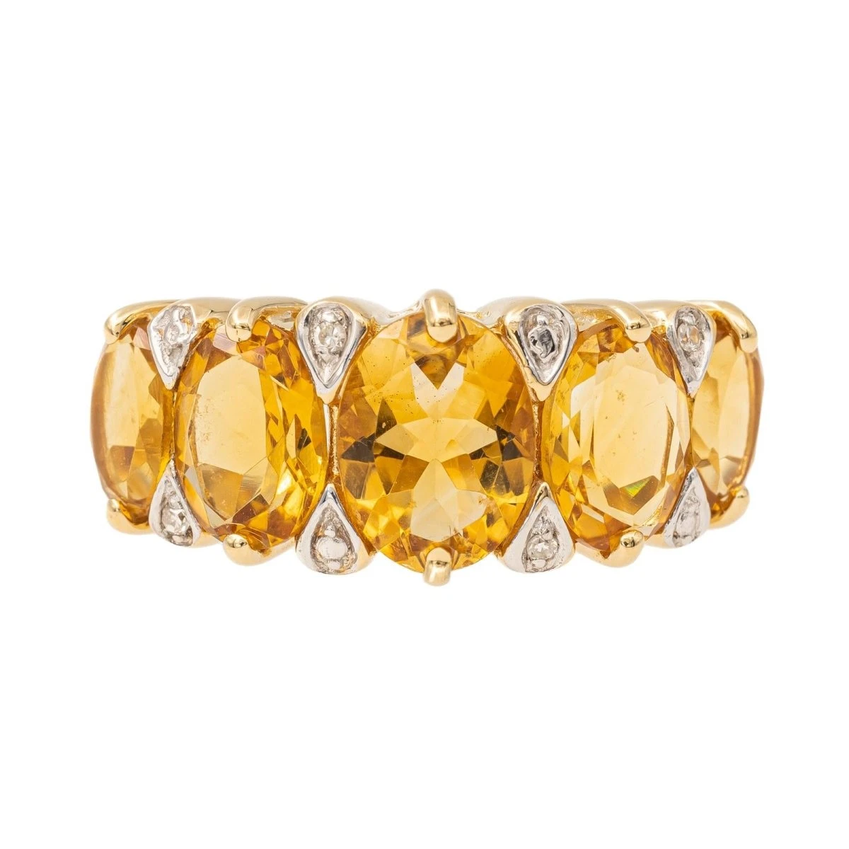 Bague Bandeau En Or Jaune Et Citrine 1 Bague Bandeau En Or Jaune Et Citrine