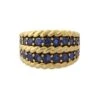 Bague Bandeau En Or Jaune Et Saphirs