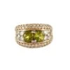 Bague Bandeau En Or Jaune, Péridots Et Diamants -Castafiore Boutique bague bandeau en or jaune peridots et diamants 932836