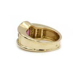 Bague Bandeau En Or Jaune, Tourmaline Et Diamants -Castafiore Boutique bague bandeau en or jaune tourmaline et diamants 675833