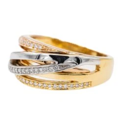 Bague Bandeau En Trois Ors Et Diamants 10 Bague Bandeau En Trois Ors Et Diamants -Castafiore Boutique bague bandeau en trois ors et diamants 572422
