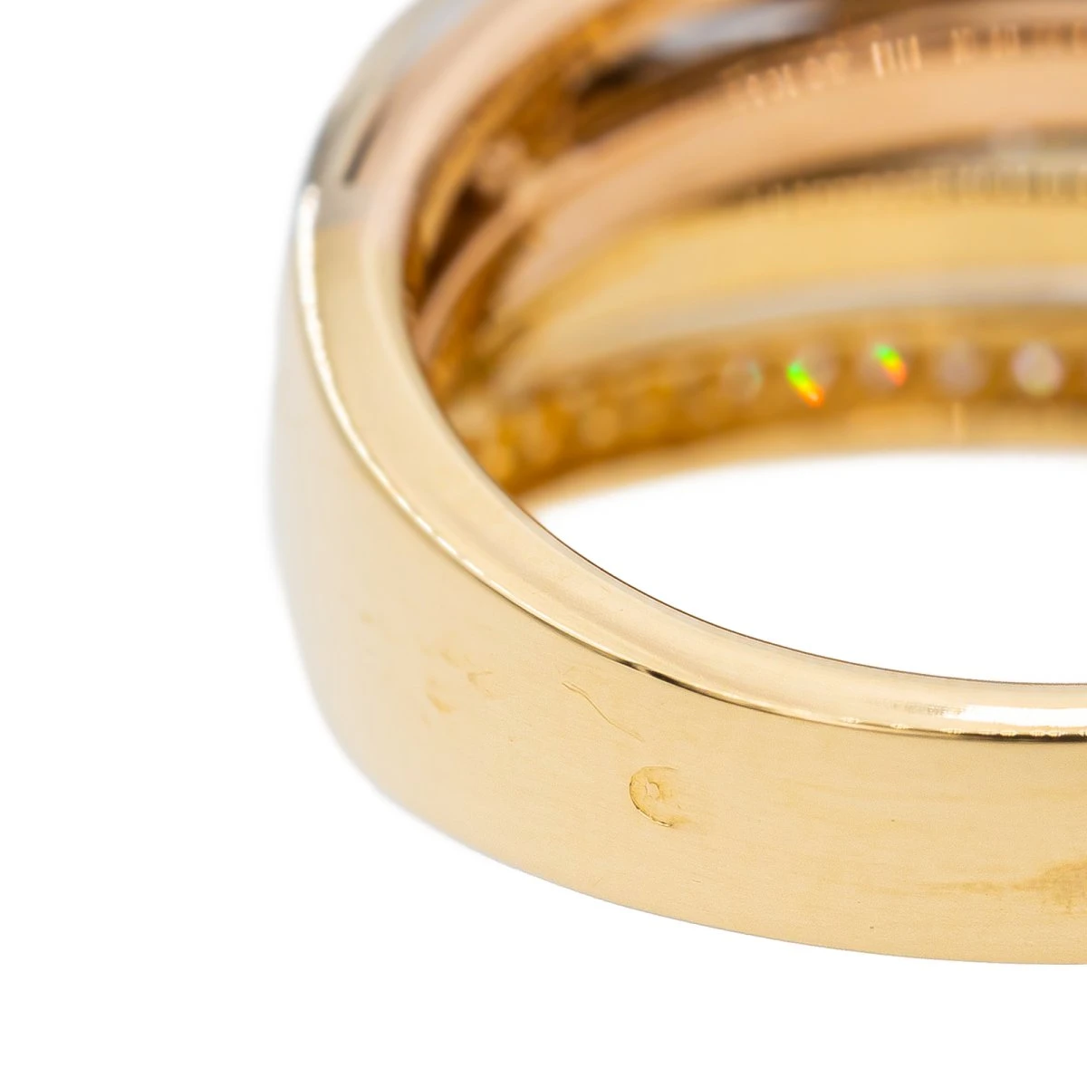 Bague Bandeau En Trois Ors Et Diamants 6 Bague Bandeau En Trois Ors Et Diamants – Image 6