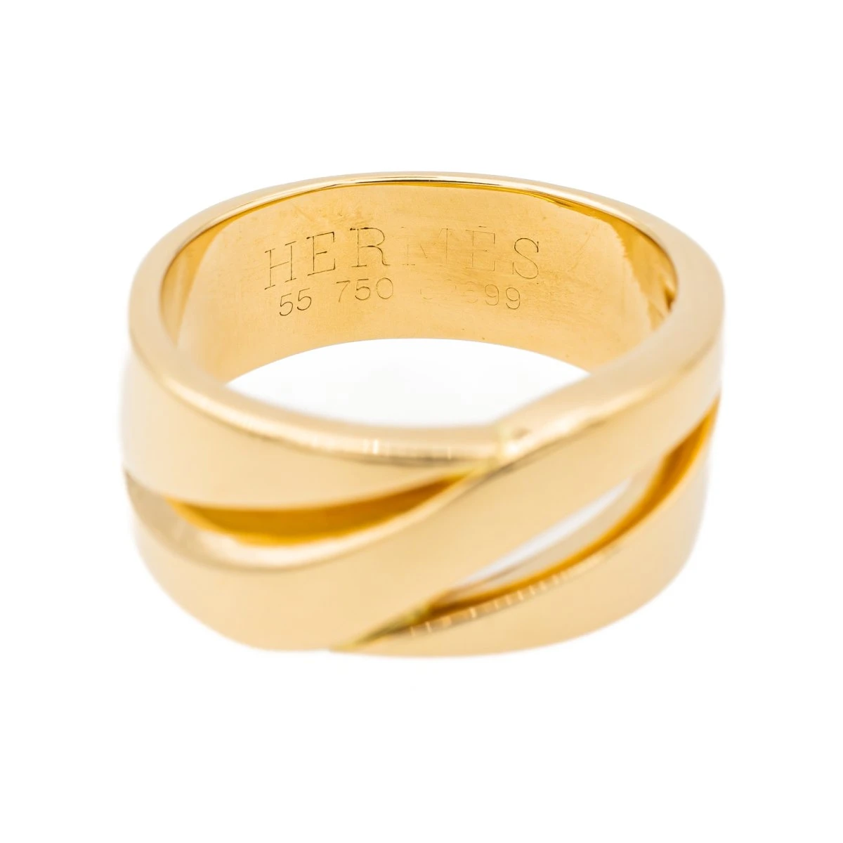 Bague Bandeau HERMÈS En Or Jaune 3 Bague Bandeau HERMÈS En Or Jaune – Image 3