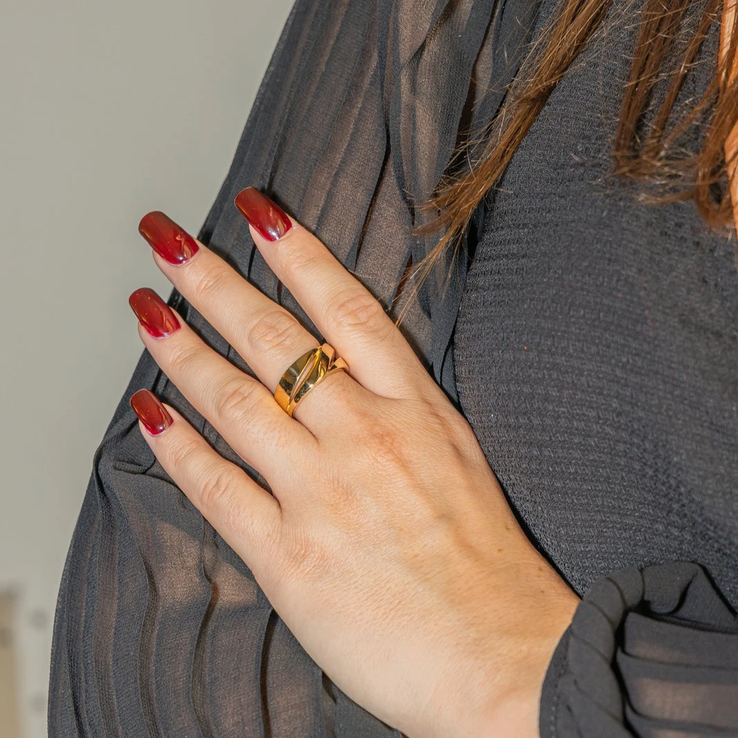 Bague Bandeau HERMÈS En Or Jaune 2 Bague Bandeau HERMÈS En Or Jaune – Image 2