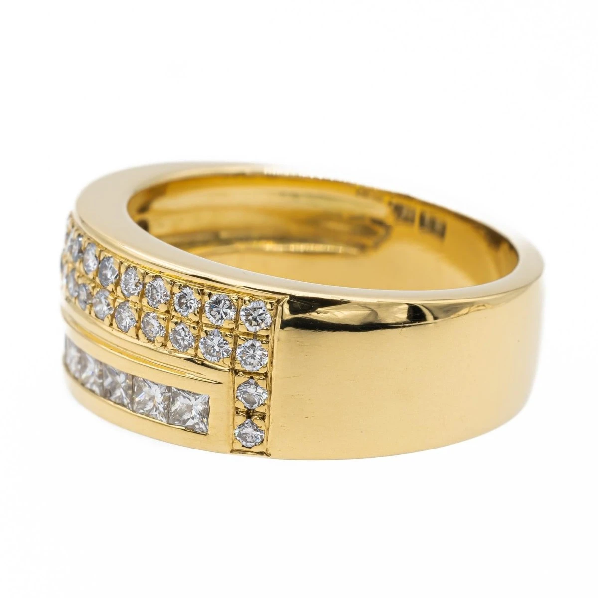 Bague Bandeau Or Jaune Diamant 4 Bague Bandeau Or Jaune Diamant – Image 4
