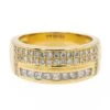 Bague Bandeau Or Jaune Diamant