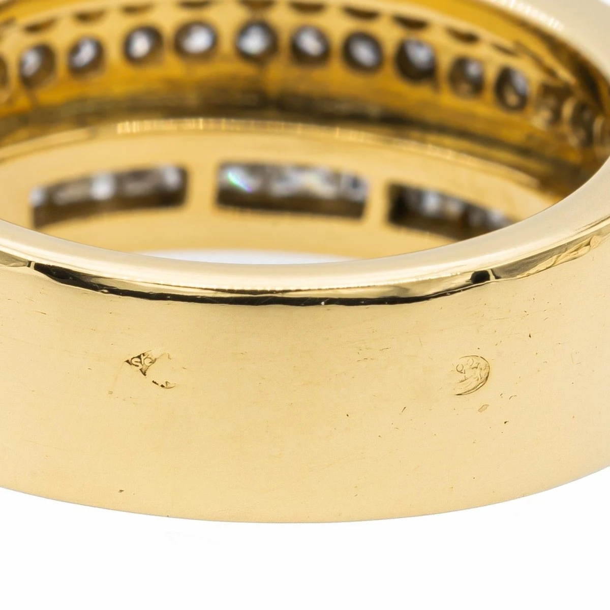 Bague Bandeau Or Jaune Diamant 6 Bague Bandeau Or Jaune Diamant – Image 6