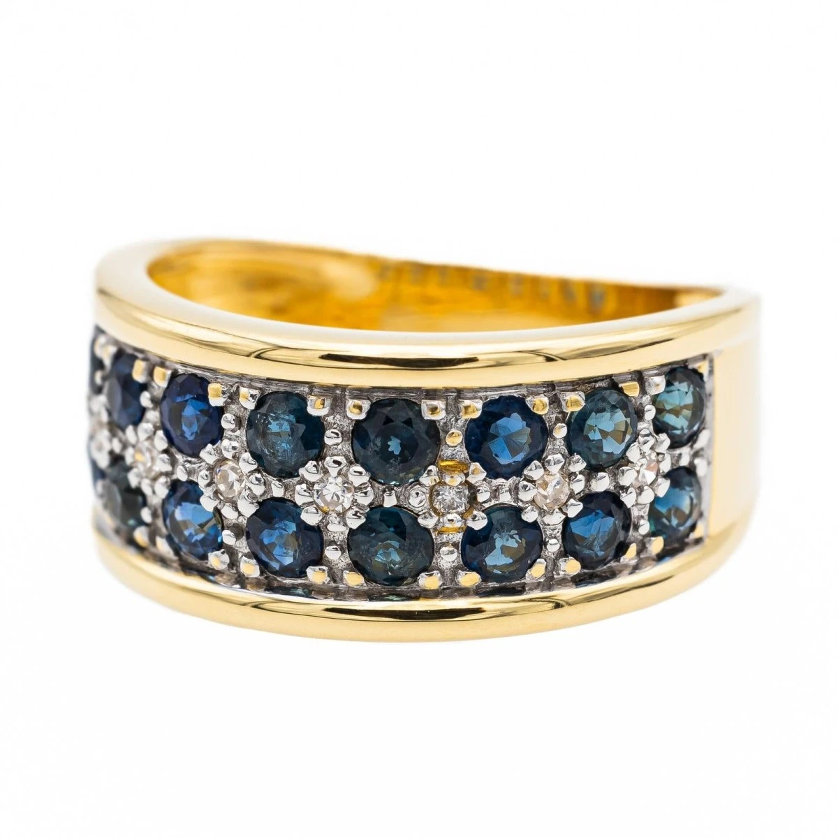 Bague Bandeau Or Jaune Saphir 3 Bague Bandeau Or Jaune Saphir – Image 3