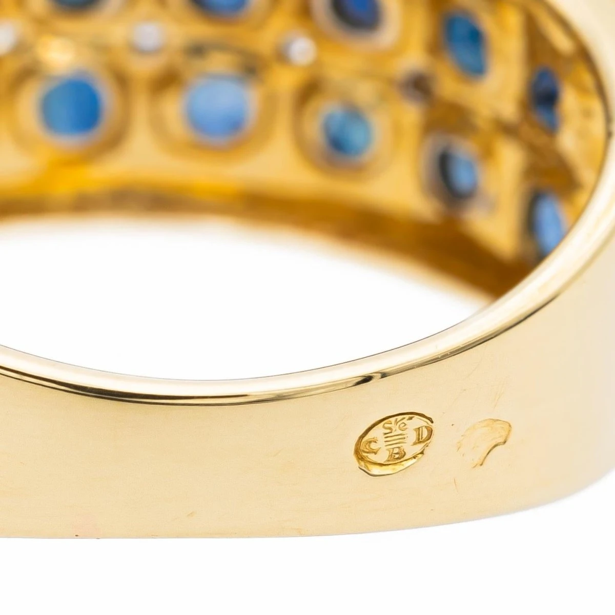 Bague Bandeau Or Jaune Saphir 6 Bague Bandeau Or Jaune Saphir – Image 6