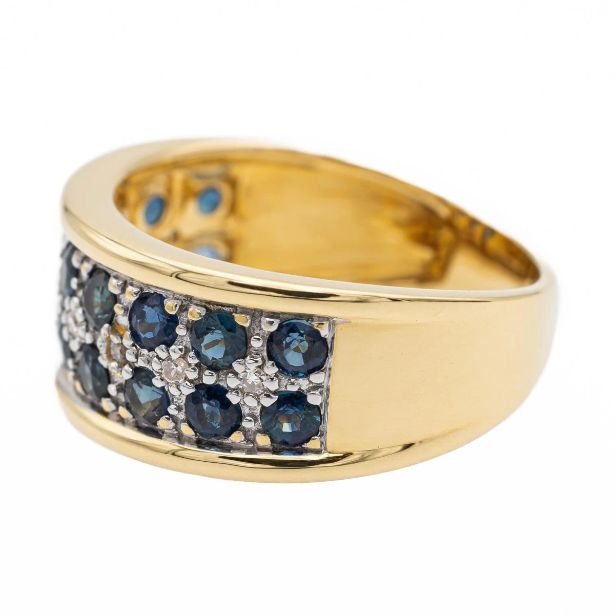 Bague Bandeau Or Jaune Saphir 4 Bague Bandeau Or Jaune Saphir – Image 4