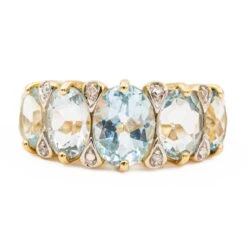 Bague Bandeau Or Jaune Topaze