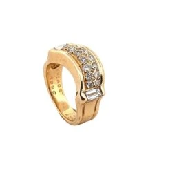 Bague Bandeau PIAGET En Or Jaune Et Diamants -Castafiore Boutique bague bandeau piaget en or jaune et diamants 213223