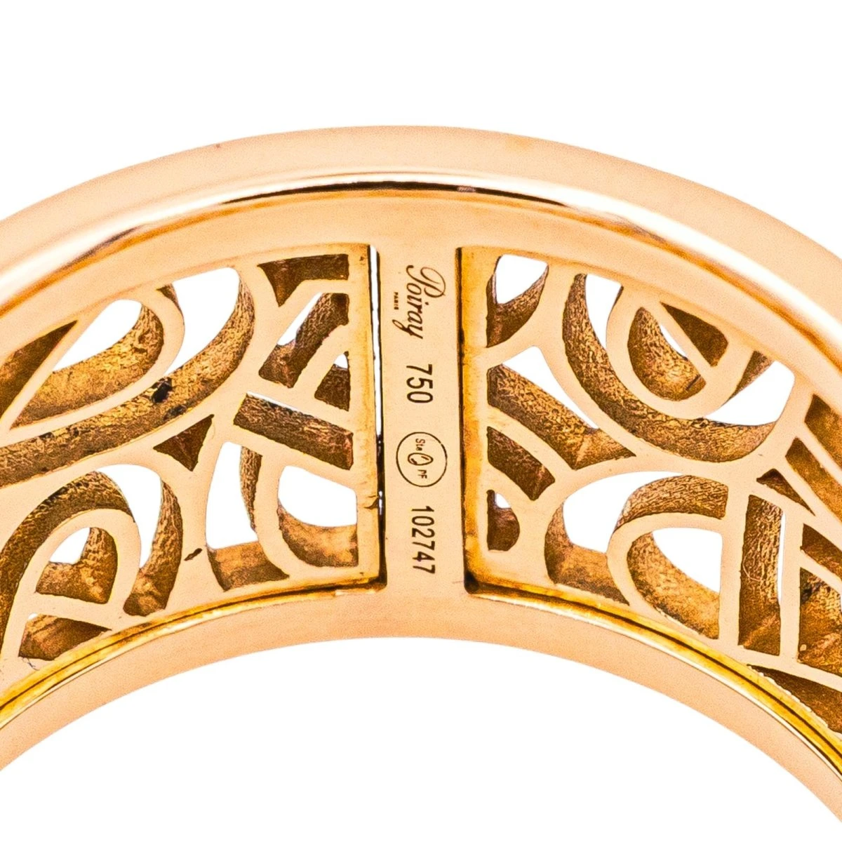 Bague Bandeau POIRAY "Coeur Fil" En Or Rose Et Diamants 5 Bague Bandeau POIRAY "Coeur Fil" En Or Rose Et Diamants – Image 5