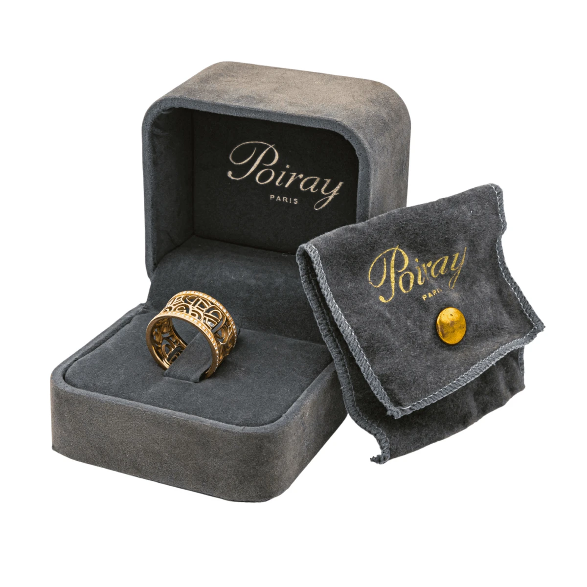 Bague Bandeau POIRAY "Coeur Fil" En Or Rose Et Diamants 8 Bague Bandeau POIRAY "Coeur Fil" En Or Rose Et Diamants – Image 8