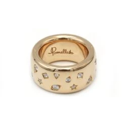 Bague Bandeau POMELLATO "Iconica" En Or Jaune Et Diamants -Castafiore Boutique bague bandeau pomellato iconica en or jaune et diamants 1003202