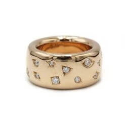 Bague Bandeau POMELLATO "Iconica" En Or Jaune Et Diamants -Castafiore Boutique bague bandeau pomellato iconica en or jaune et diamants 4898830