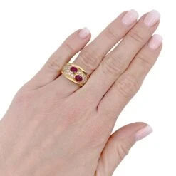 Miller Bague Bandeau Rubis Et Diamants -Castafiore Boutique bague bandeau rubis et diamants 839817