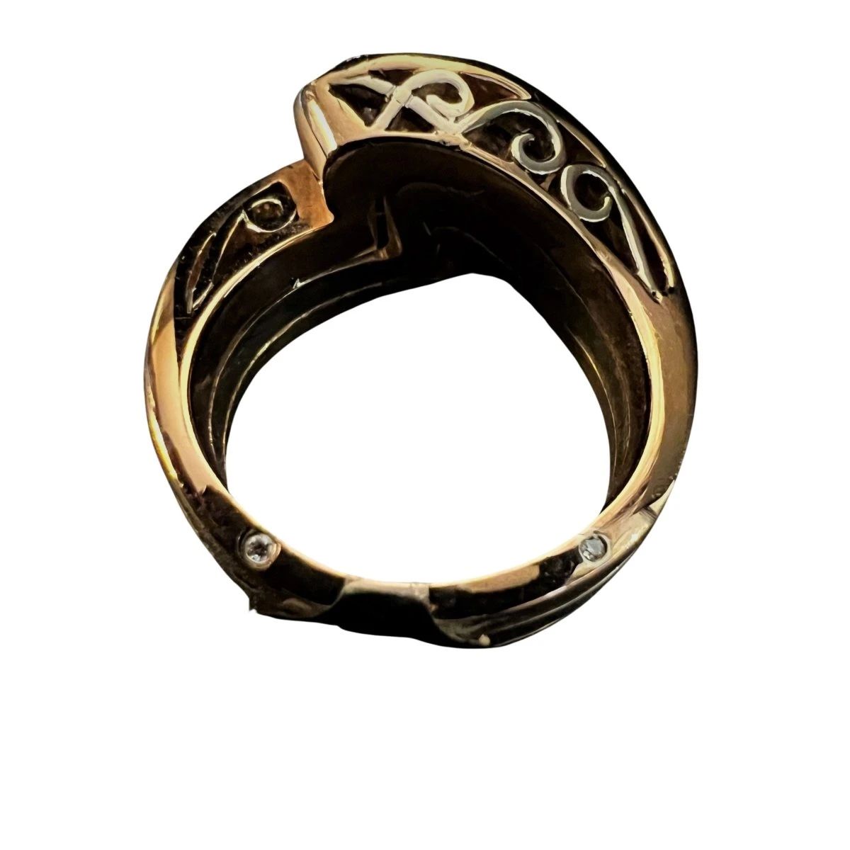 Bague Bandeau Trois Ors Et Diamants 4 Bague Bandeau Trois Ors Et Diamants – Image 4