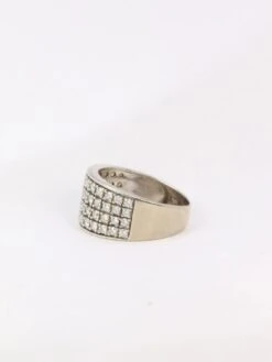 Bague Bandeau Vintage En Or Blanc Et Diamants -Castafiore Boutique bague bandeau vintage en or blanc et diamants 289321